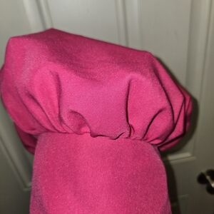 Kids Hot Pink Chef's Hat with Adjustable Tab For Pretend Play.